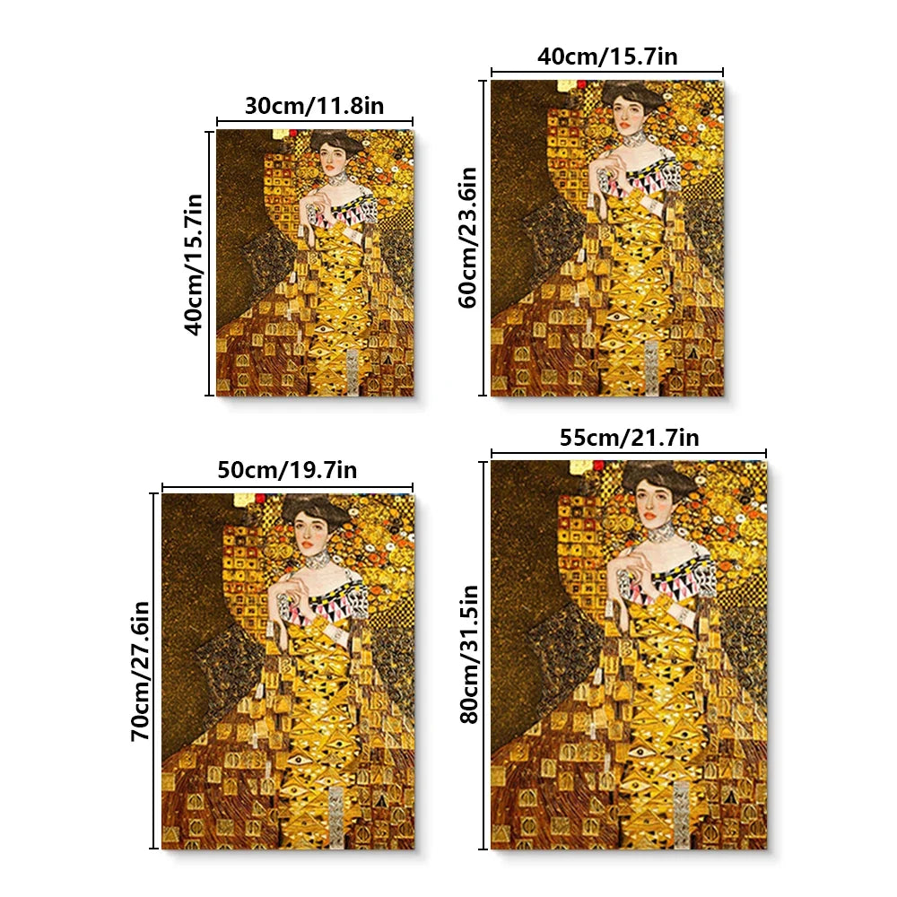 Classic Abstract Wall Art Gustav Klimt The Kiss Oil Painting HD Canvas Print Poster Home Living Room Bedroom Decoration