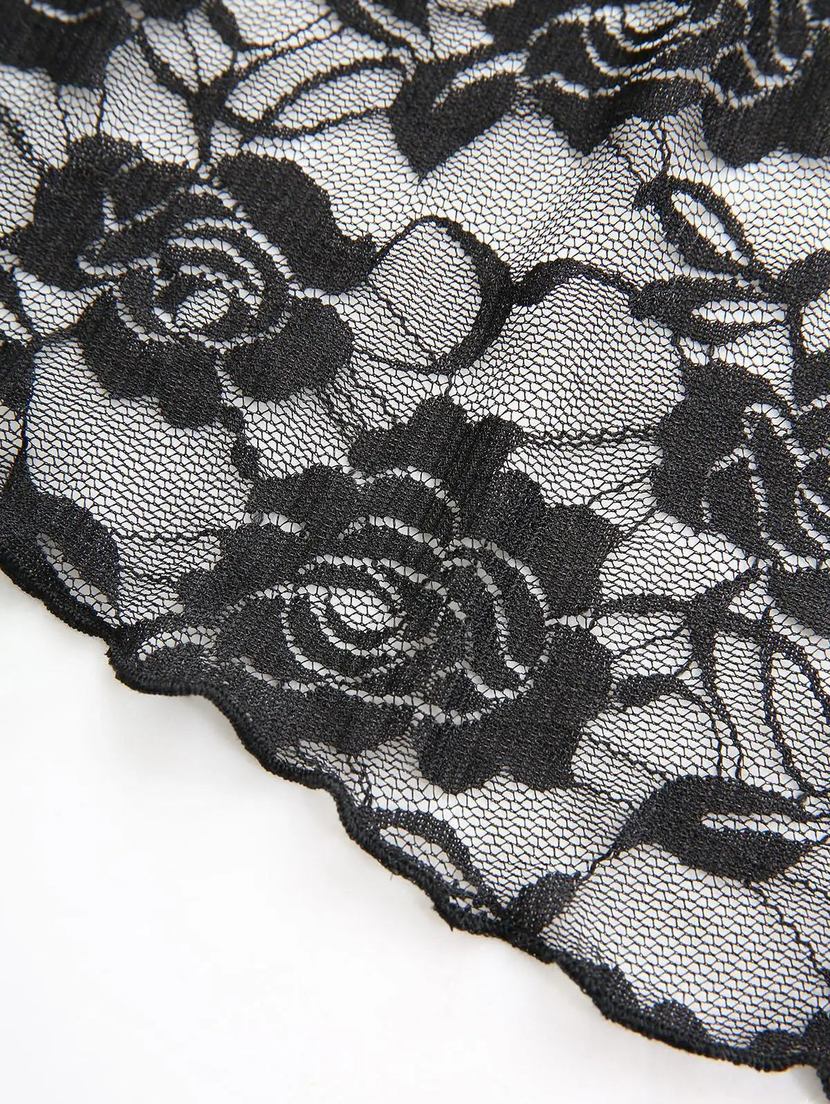 ROSEGAL Plus Size Flower Lace High Low Dress With Butterfly Zipper Belt Women Spring Summer Black Corset Party Dress Vestidos 5X