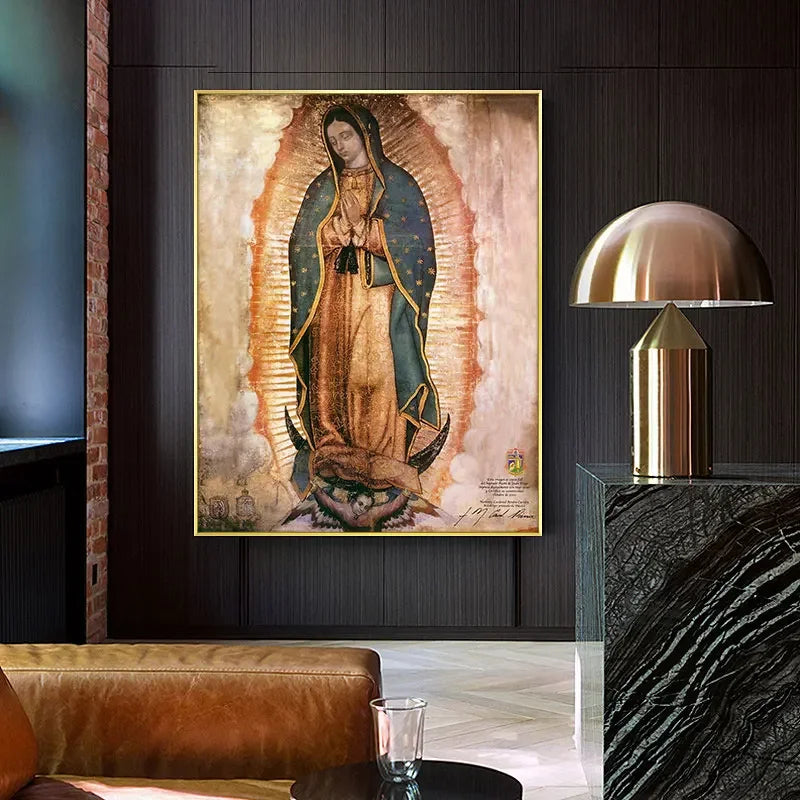 Classic Abstract Wall Art Mexico Our Lady of Guadalupe HD Canvas Print Poster Home Living Room Bedroom Decorative Painting