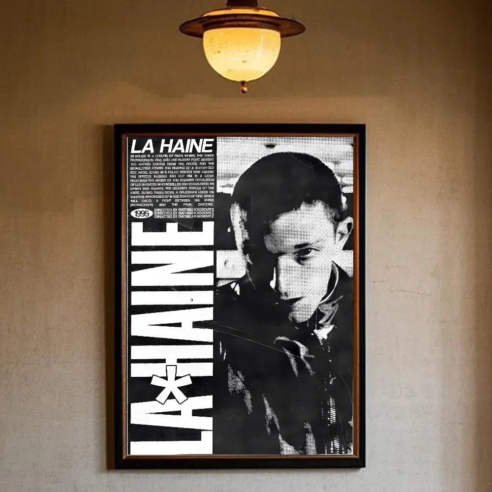 La Haine 1995 Movies Poster HD canvas painting home living room bedroom bar aesthetic decoration
