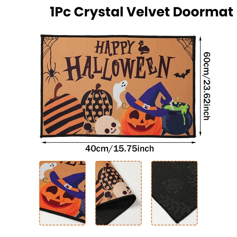 VIKAMA Halloween Doormat Durable And Easy To Clean Halloween Home Decor, Suitable For Bedrooms, Kitchens, Entrances, Etc.