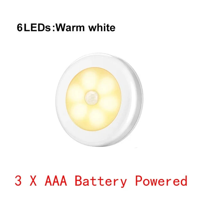 LED Under Cabinet Night Light Motion Sensor Closet Light Kitchen Bedroom Lighting Wall Lamp With Magnetic Strip USB Rechargeable