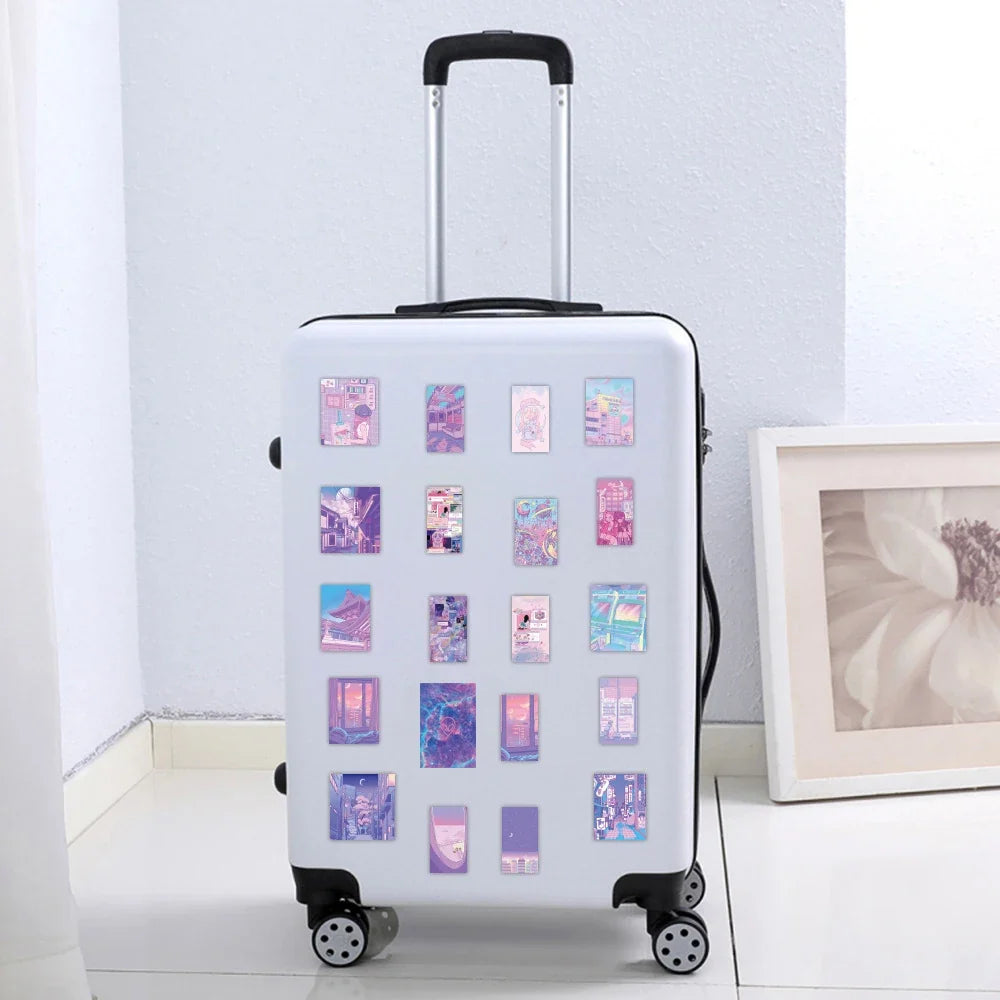 10/30/55pcs Cute Laser Girl Cartoon Aesthetic Stickers Ins Decals Scrapbook Phone Laptop Suitcase Decoration Sticker Kids Toy