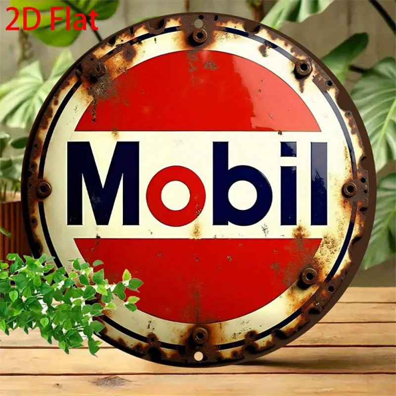 2D Flat 1pc Round - Retro Aluminum Tin Sign - Vintage 