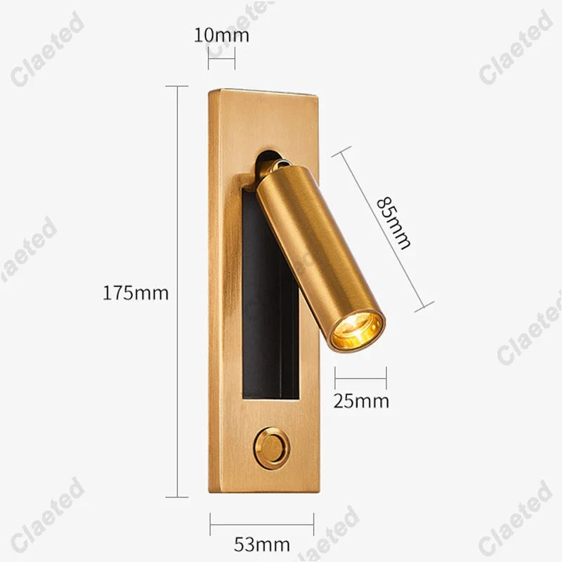 Modern Led Wall Lamp 110V 220V Led 3W Spotlight Sconce Wall Light for Beside Light Bedroom Living room Dining room Night Lights
