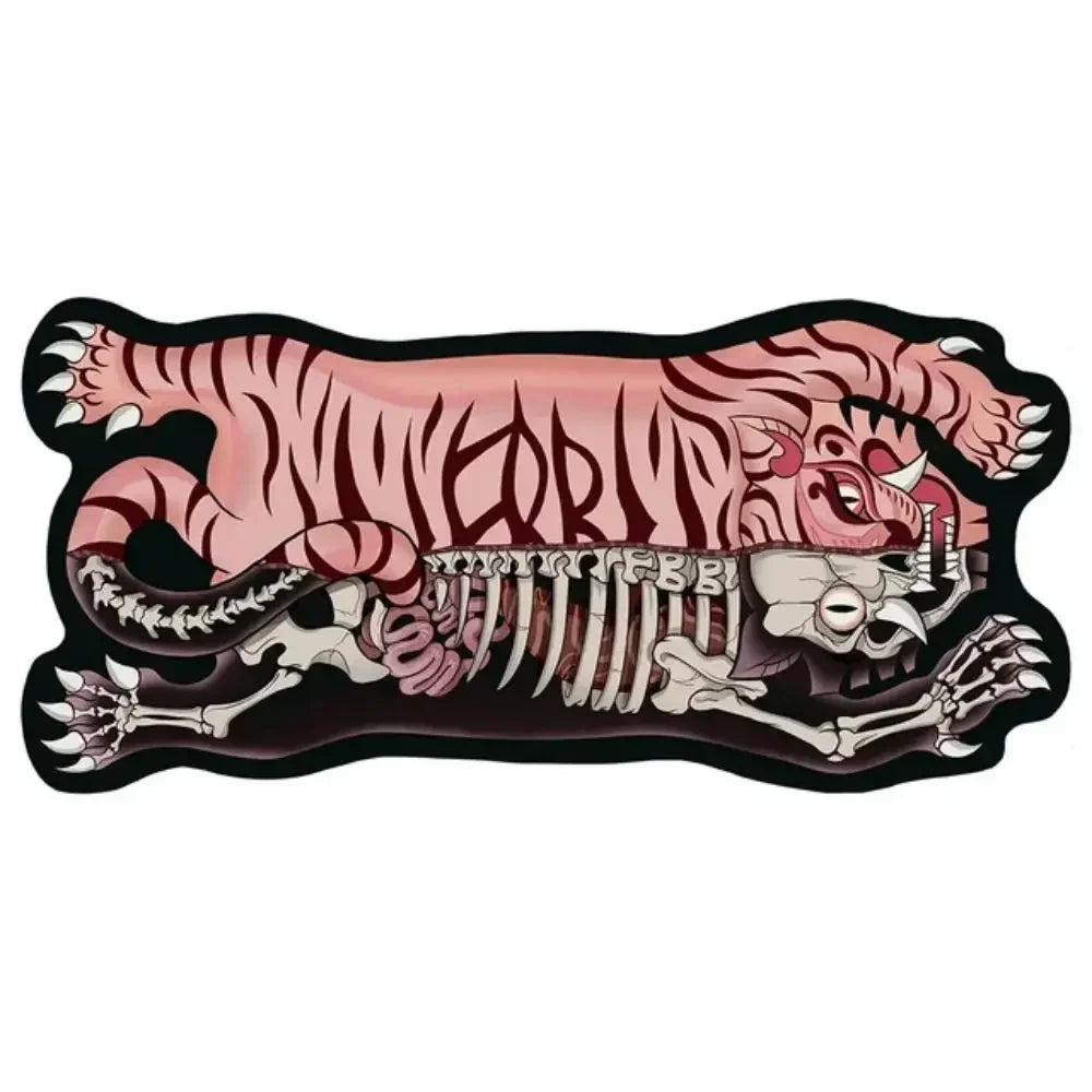 VIKAMA Tiger-Shaped Area Carpet - Non-Slip, Easy To Clean, Home Decoration, Kitchen And Bathroom Floor Mat, Entrance Door Mat