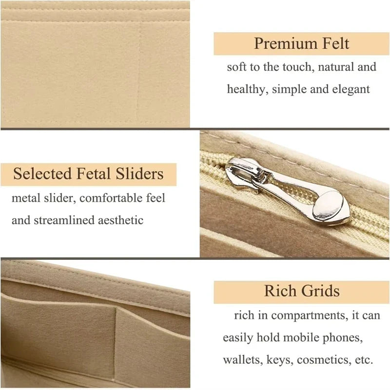 Bag Organizer for Longchamp Small Tote Bag Timid Bags Storage & Finishing Inner Liner Handbags Insert Organizer Fit Mini Size
