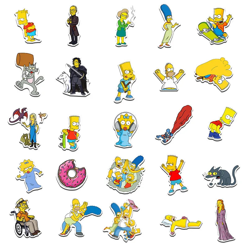 50/100PCS Cartoon Sticker Luggage Skateboard Laptop Waterproof Decorative Graffiti Sticker