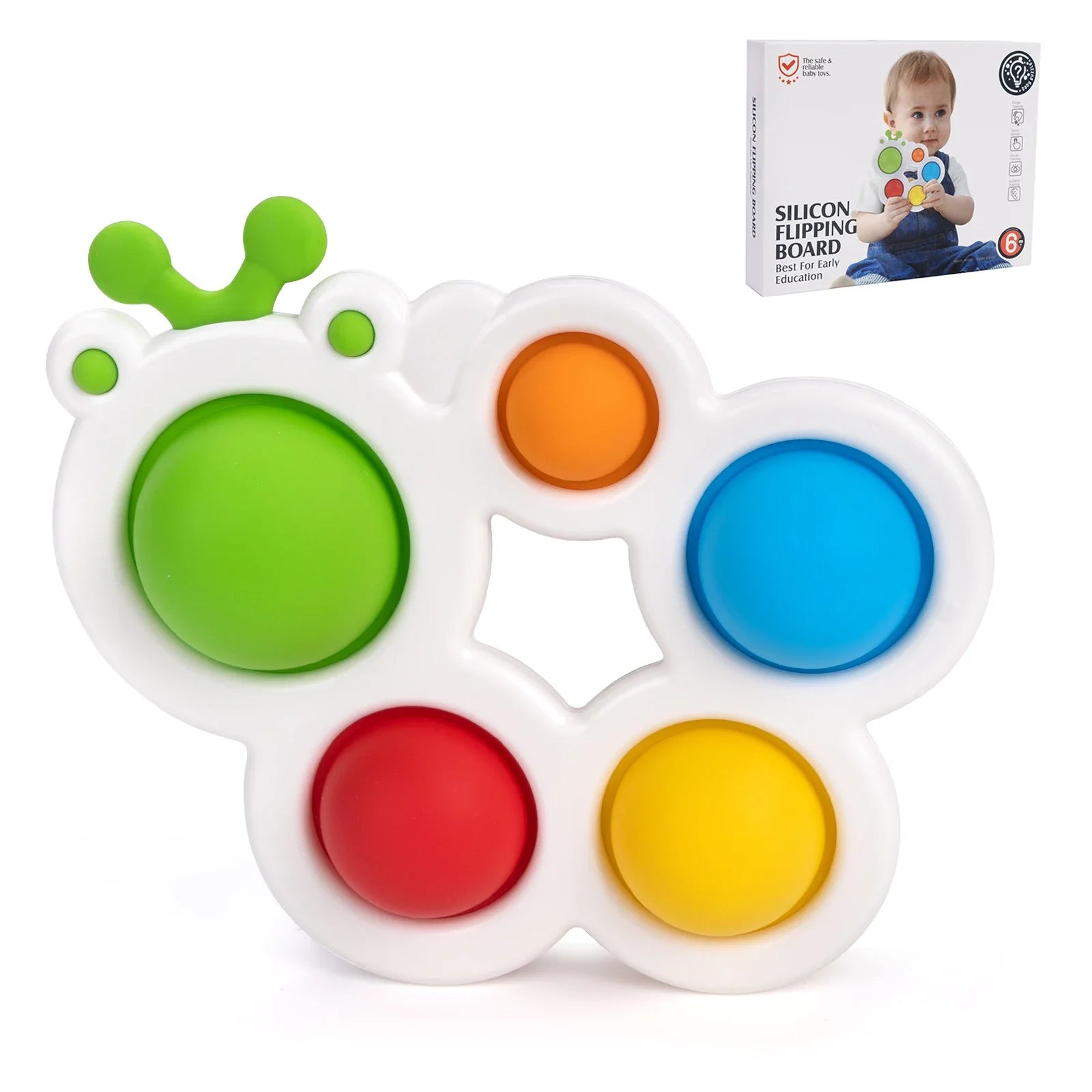 Baby Finger Toys Infant Montessori Colorful Sensory Toys Anti Stress Relief Toys Early Education Intensive Training Fidget Toys