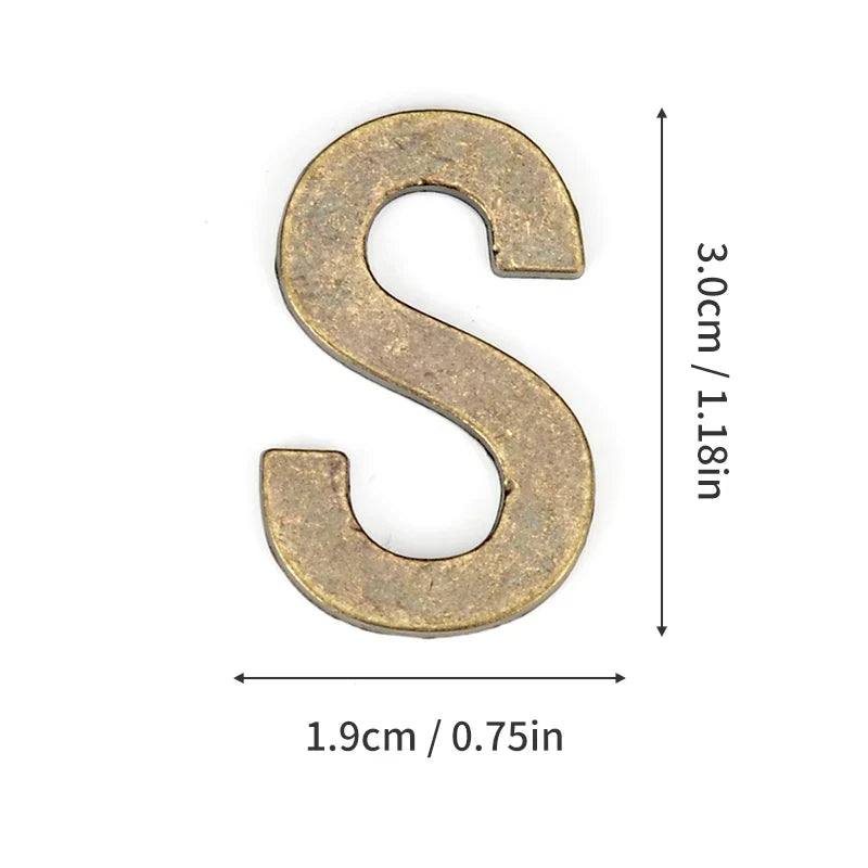 Metal Self Adhesive House Number English Alphabet Letters for Apartment Room Door Plate Table Mailbox Number Stickers 3*2cm