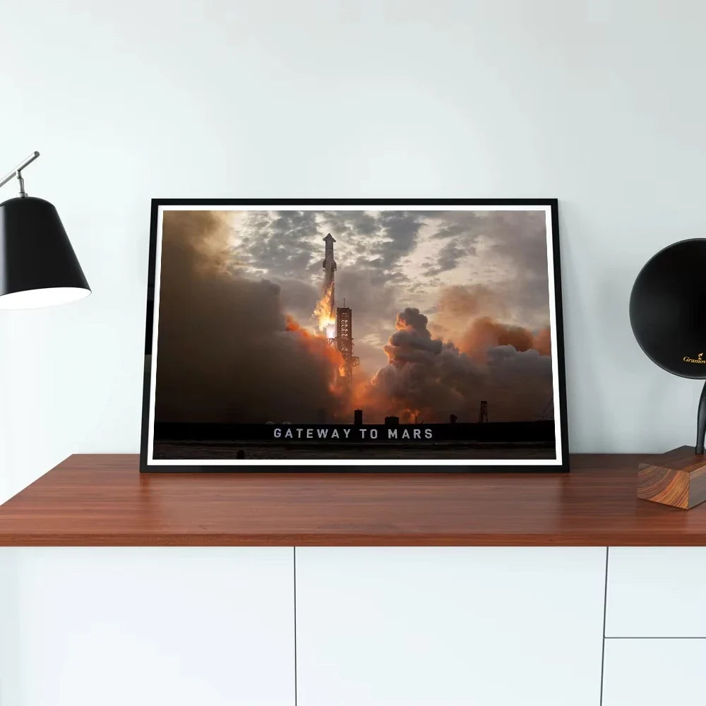 Real Photos of Spacex Starship Prints Canvas Poster Aviation Technology Wall Art Decor Rocket Art Photos Wall Art Decoration