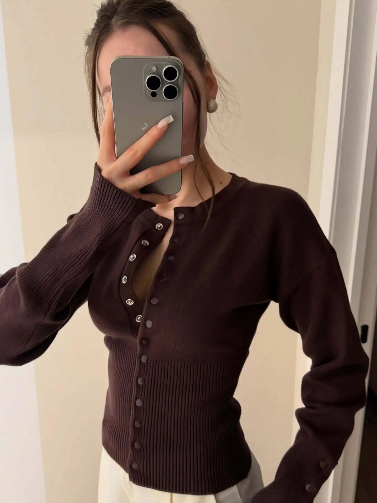 Pink Twist Cotton Long Sleeve Knitted Cardigan Women Simple Button Casual Preppy Style Jumper Sweet Cute Simple Sweater Top New