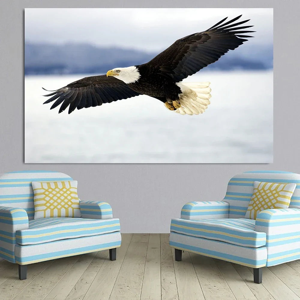 Modern Simple Wall Art Animal Eagle Roc Spreading Wings HD Canvas Print Poster Home Living Room Bedroom Decorative Painting
