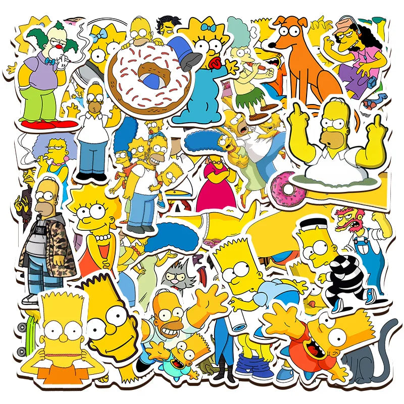 50/100PCS Cartoon Sticker Luggage Skateboard Laptop Waterproof Decorative Graffiti Sticker