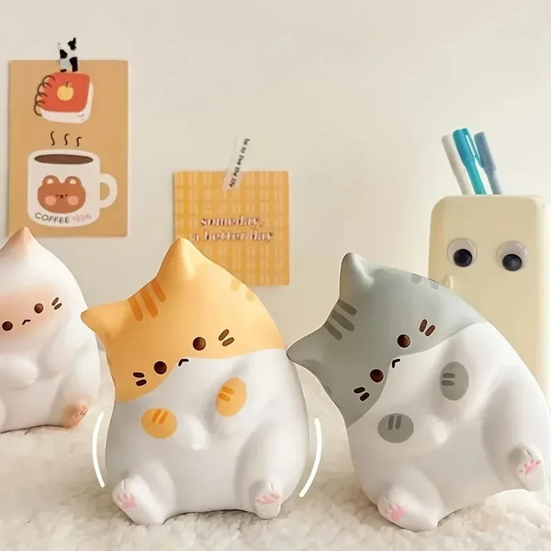 1Pc Adorable Cartoon Cat Squeeze Toys for Kids Adult Soft Pinch PU Slow Rebound Balls Pop Fidget Toys Halloween Christmas Gifts