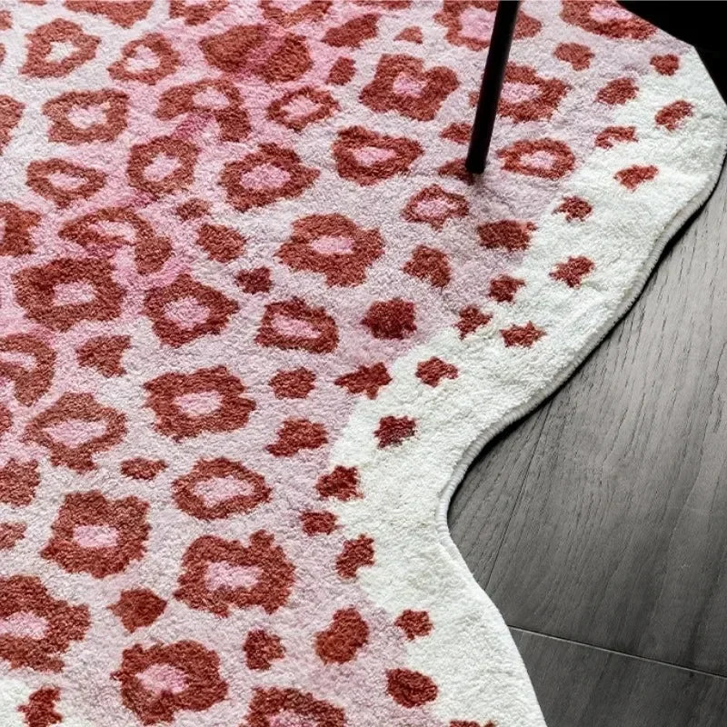 VIKAMA Cartoon Leopard Carpet For Cooling And Warmth, Home Decoration, Bedroom Plush Floor Mat, Living Room Rest Area Floor Mat