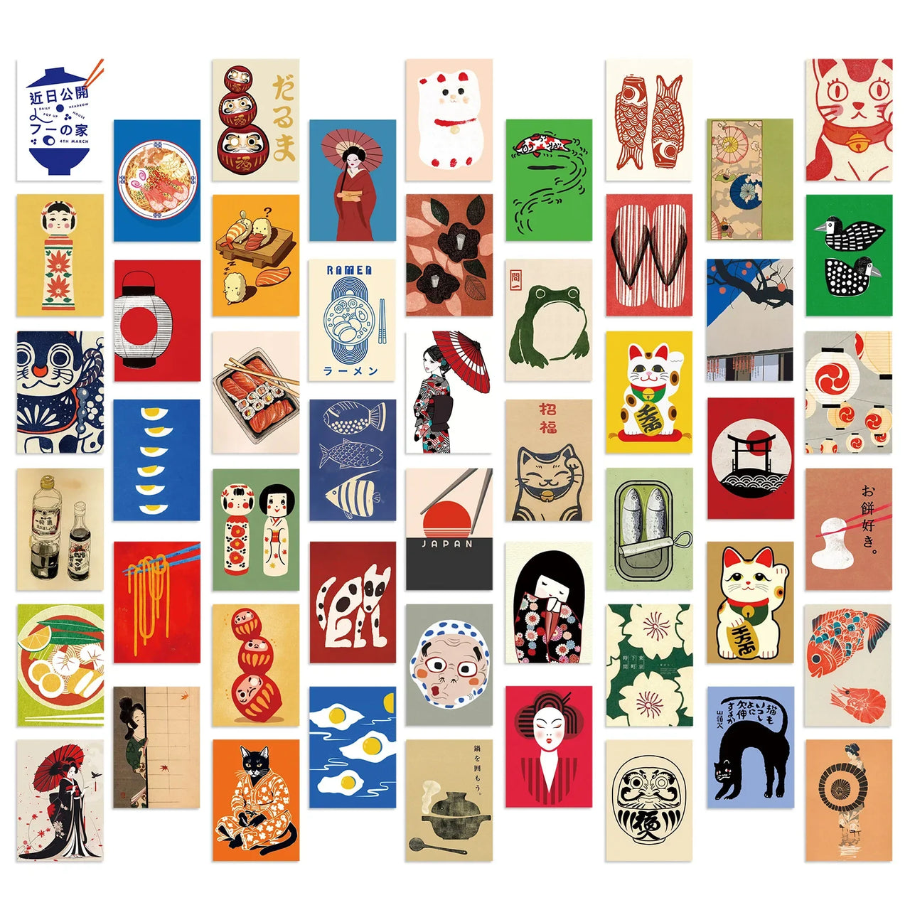 50/100PCS Cartoon Japanese style Poster Stickers - Decor Refrigerators Skateboards Computers, Laptops, Waterproof Stationery