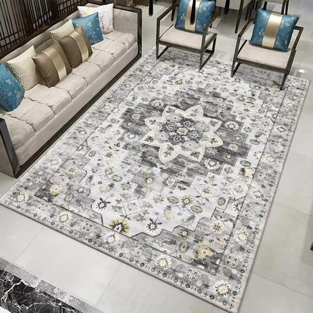 VIKAMA Nordic Large Carpet Living Room Retro Style Bedroom Floor Mat Moroccan Home Decor Sofa Tea Table Large Area Carpet