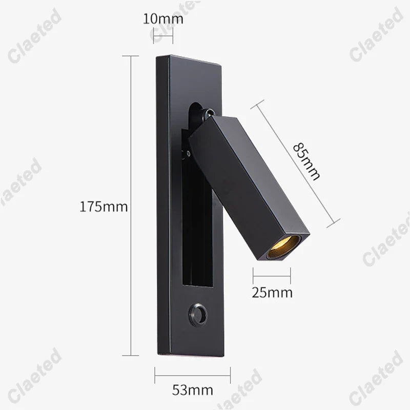 Modern Led Wall Lamp 110V 220V Led 3W Spotlight Sconce Wall Light for Beside Light Bedroom Living room Dining room Night Lights