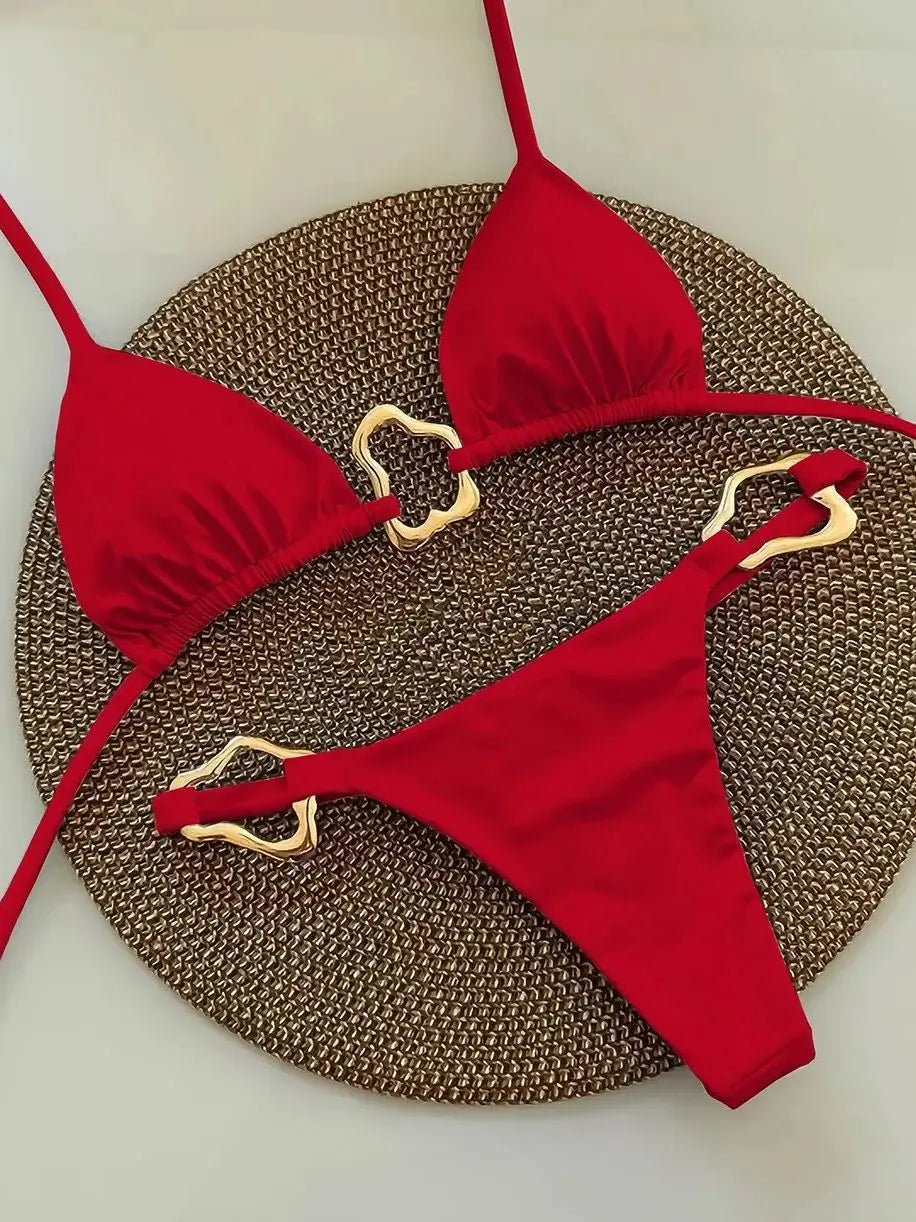 Sexy Halter Micro Bikini 2026 Women Swimsuit Solid Swimwear Thong Bikinis Set Brazilian Beach Wear Bathing Suit Biquini Female