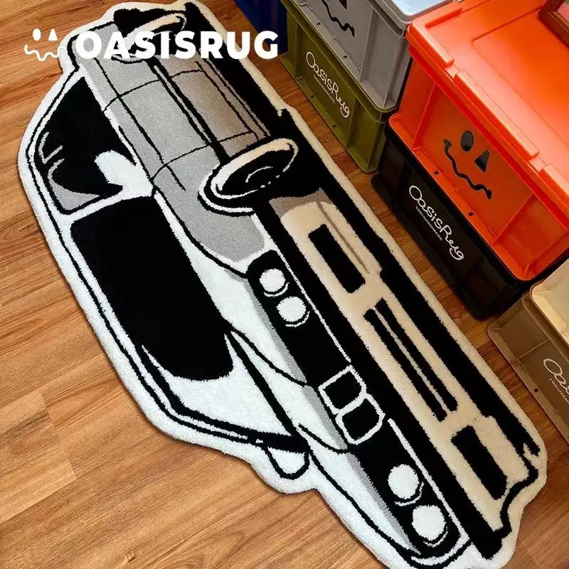 VIKAMA Fashion Car Carpet Bedroom Bedside Non-Slip Mat Living Room Sofa Coffee Table Mat Gaming Room Carpet Home Decoration