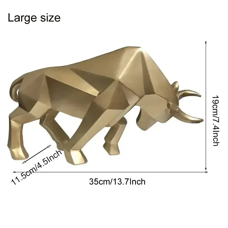 Nordic Modern Simple Resin Bull Ornaments Creative Home Decoration Crafts Indoor Study Office Cow Statue Animal Figurine