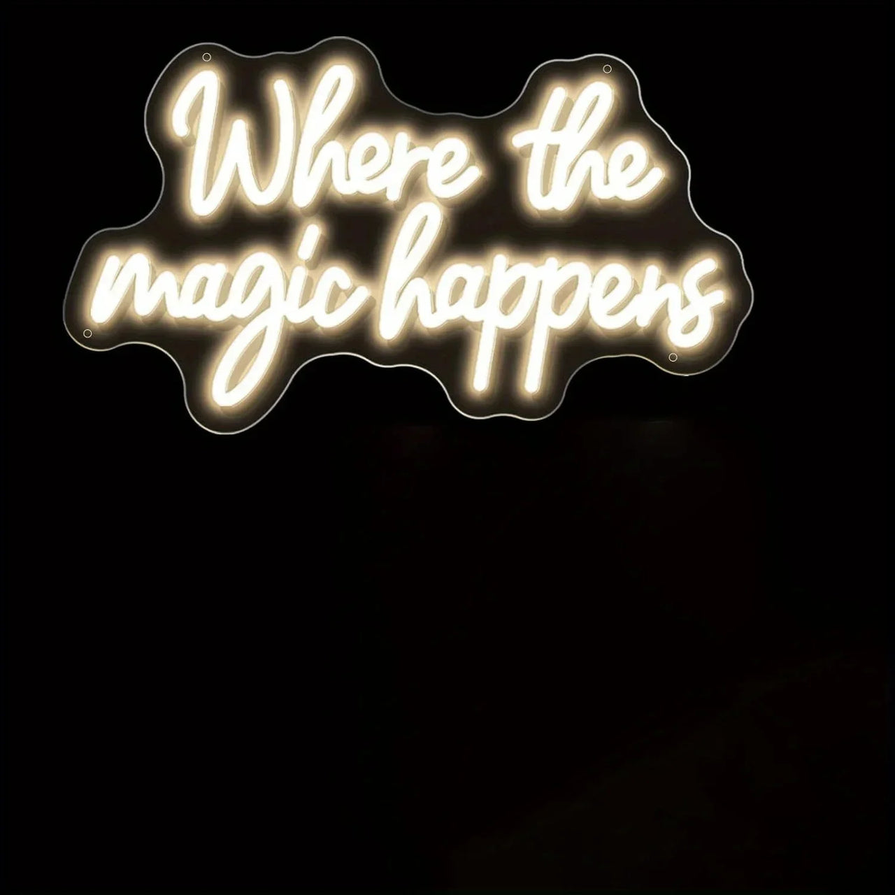 Where The Magic Happens Neon Wall Decoration USB Powered Large LED Neon Lights For Weddings Bedrooms Birthday Game Room Decor