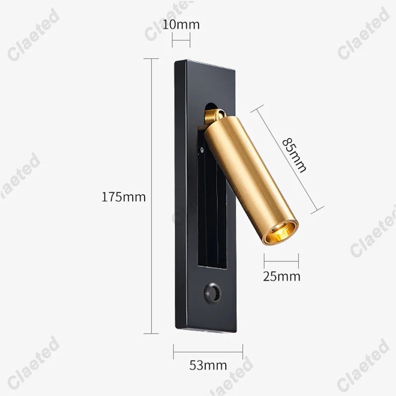 Modern Led Wall Lamp 110V 220V Led 3W Spotlight Sconce Wall Light for Beside Light Bedroom Living room Dining room Night Lights