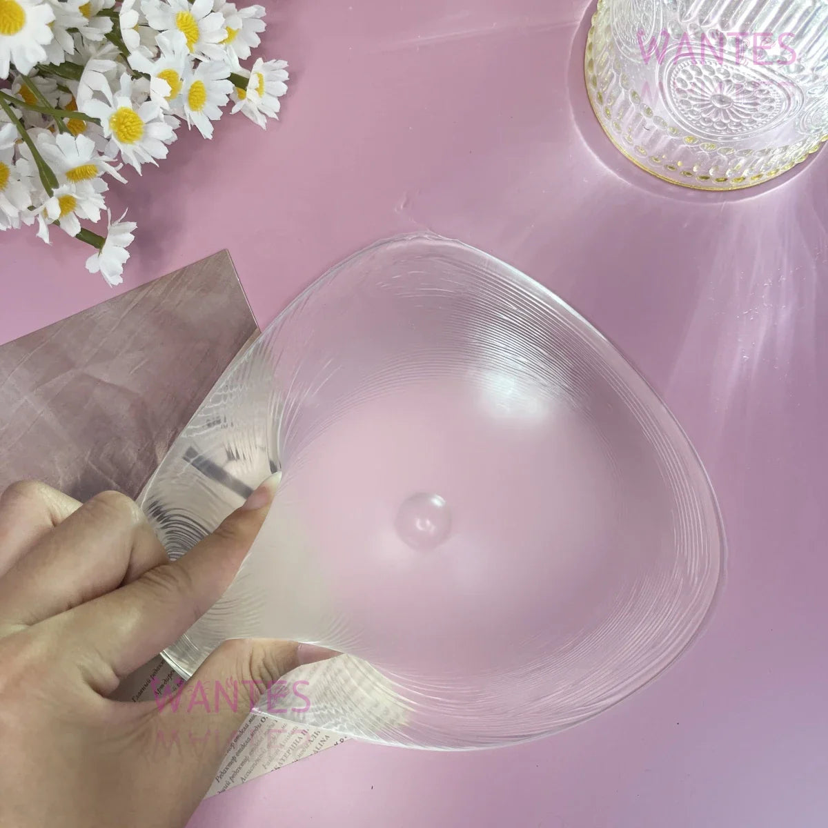 1pc Transparent Silicone Breast Pads, Hot Spring Silicone Prosthetic Breast, Swimming Special Fake Breast, Sports Swimsuit Chest