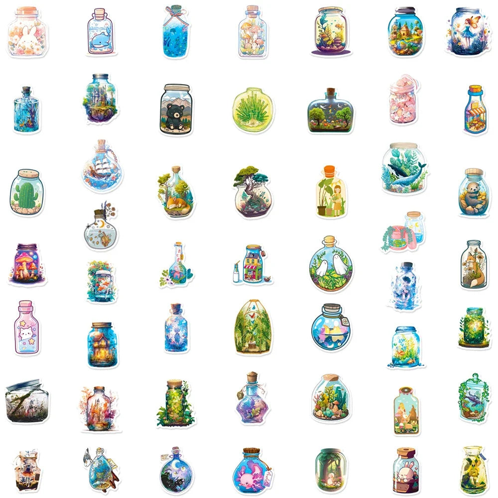 10/30/50pcs Cartoon Magic Potion Bottle Graffiti Stickers Decals Laptop Suitcase Phone Notebook Guitar Decoration Sticker Toys