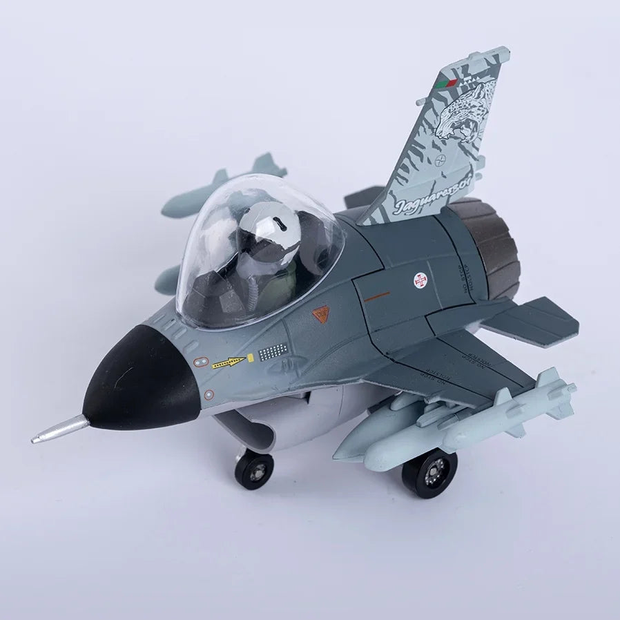 Q-Version F16 Metal Alloy Airplane Model(including base)Home placement, collection and decoration  Creative gift