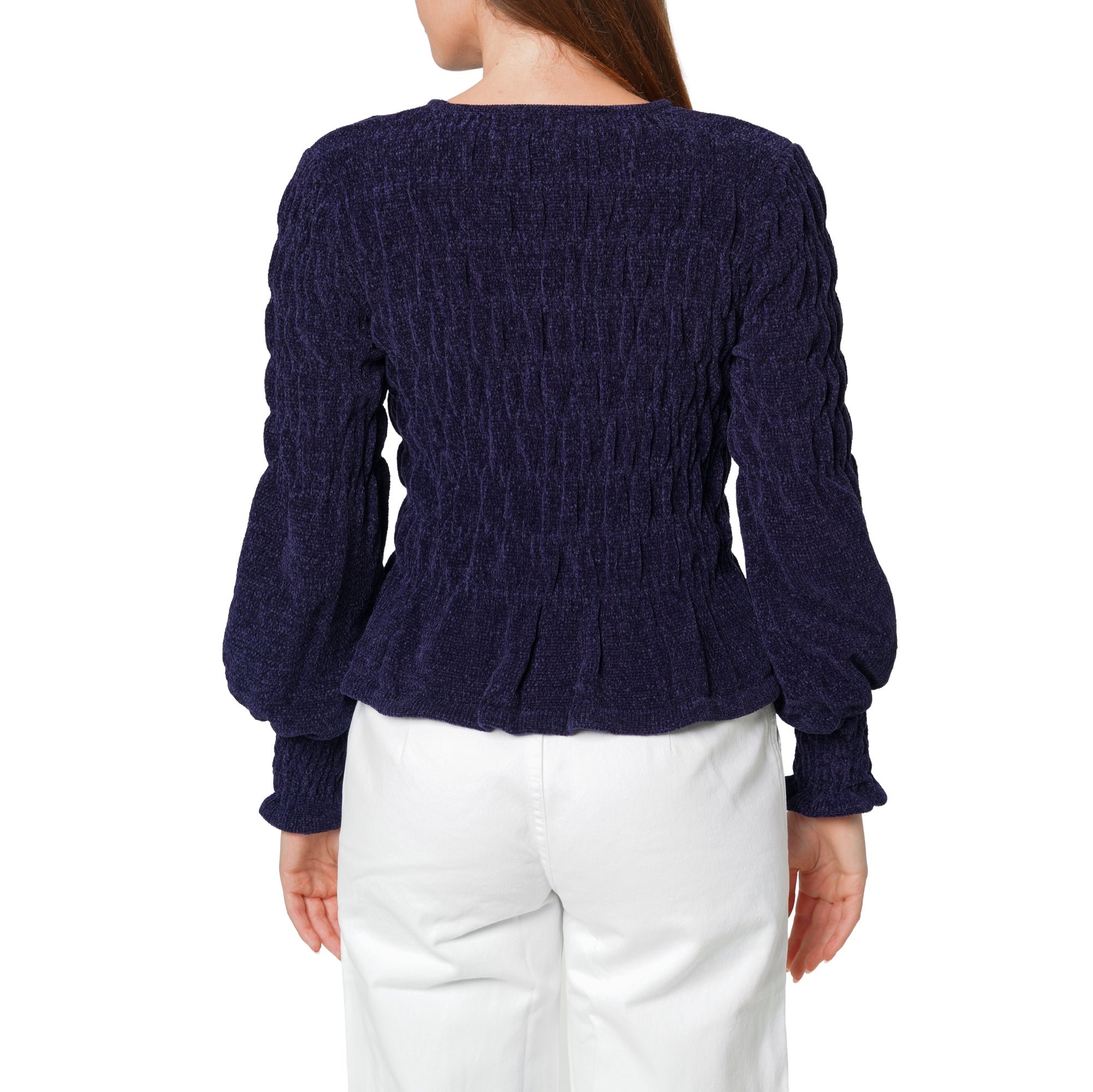 Women's Peplum Sweater In Midnight