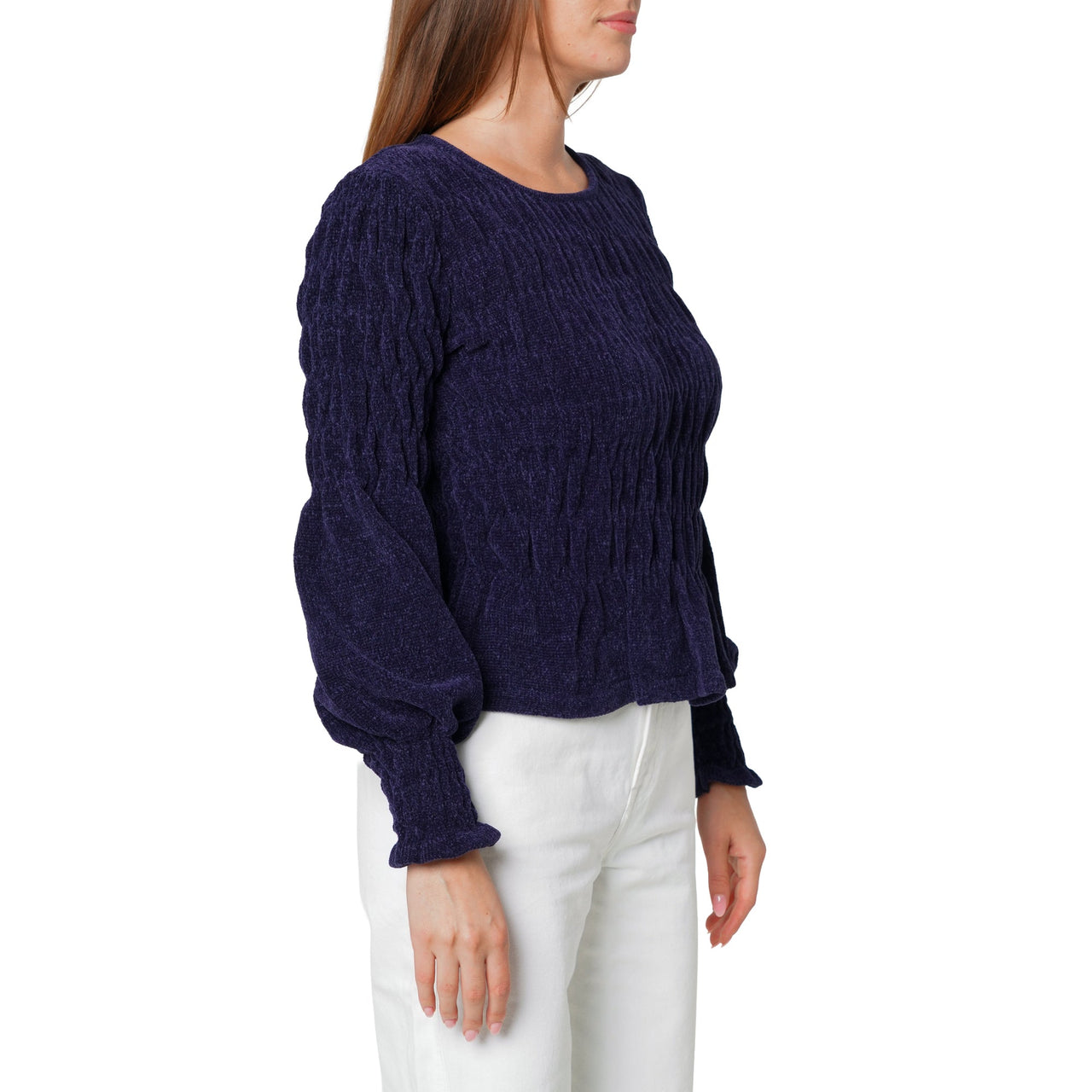 Women's Peplum Sweater In Midnight