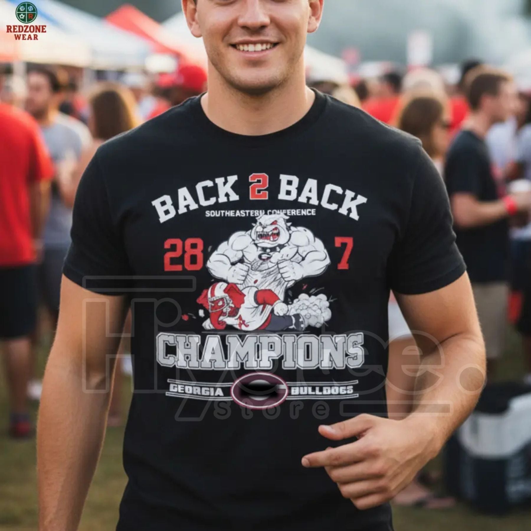 SEC Championship 2025 Go Dawgs Shirt – Bulldog Mascot vs Elephant Rivalry Football Tee