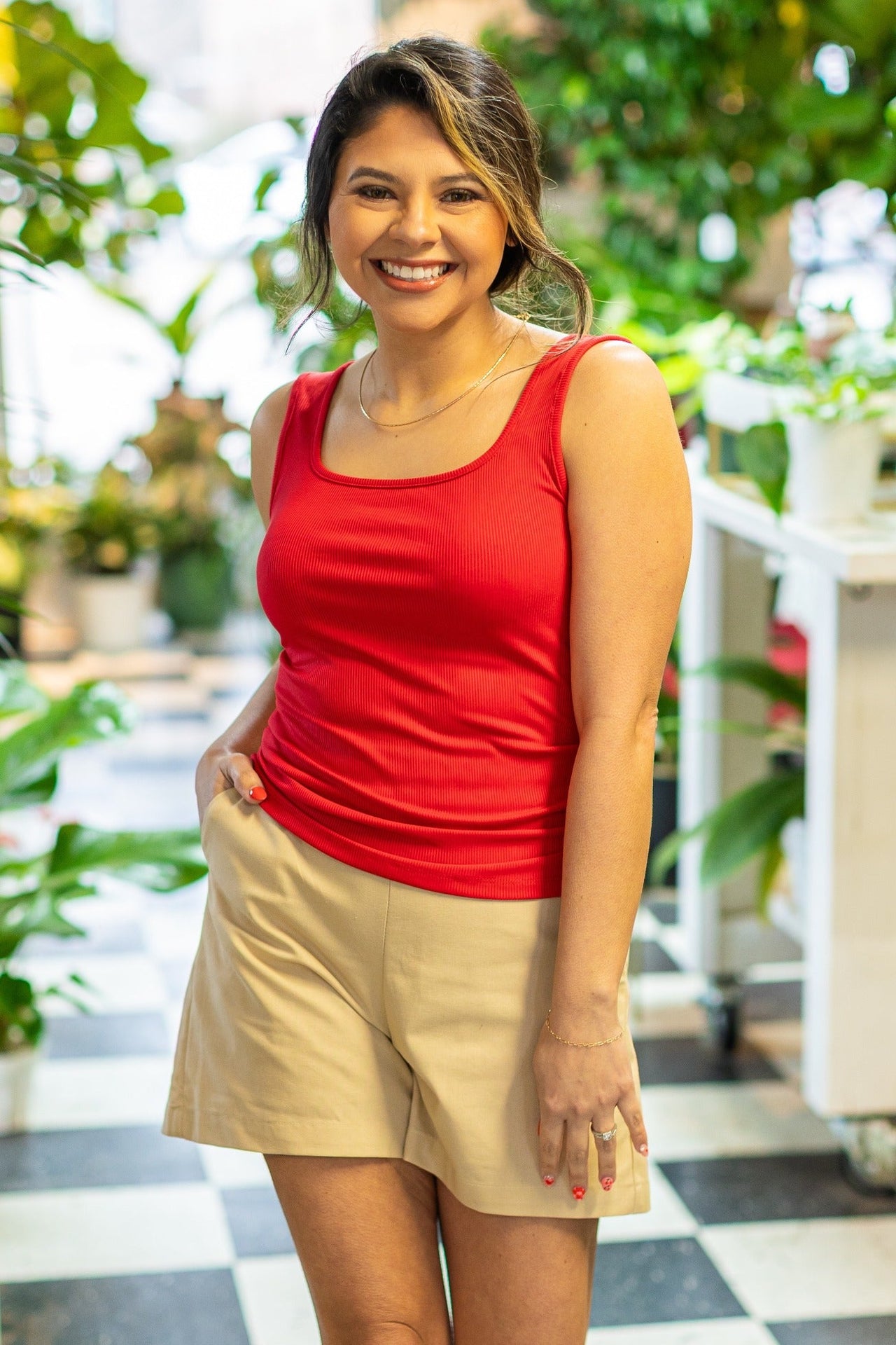 Bella Tank Top, True Red