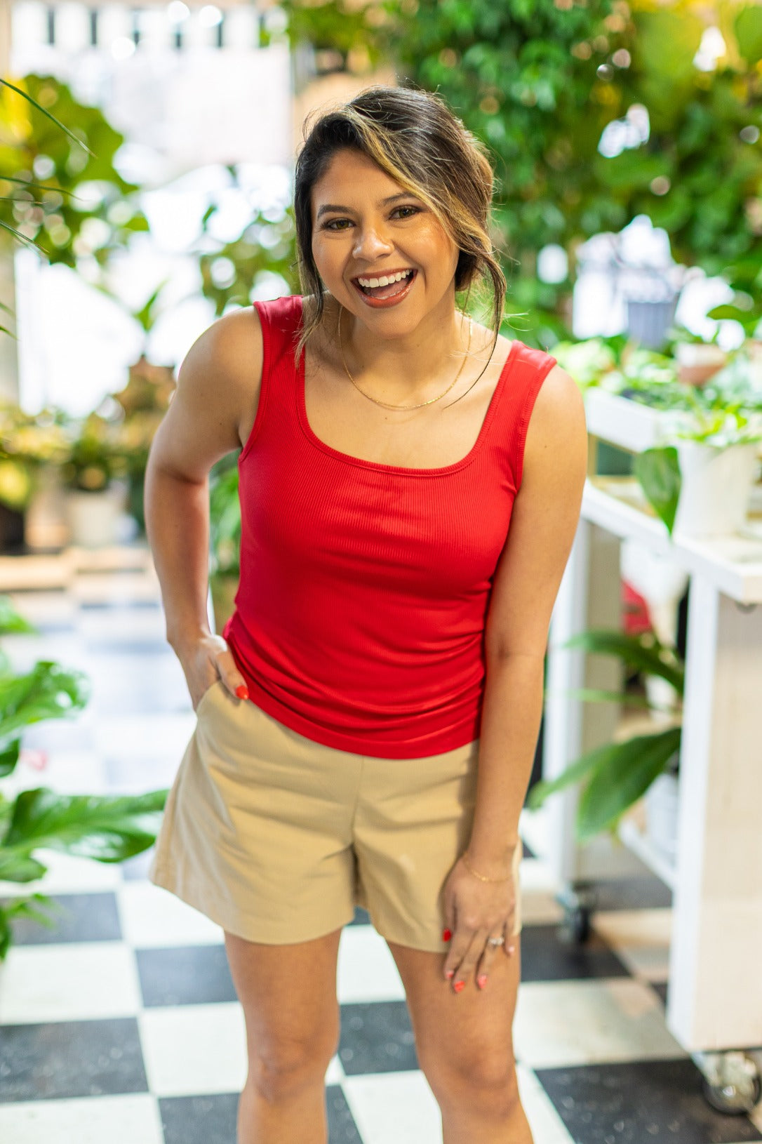 Bella Tank Top, True Red