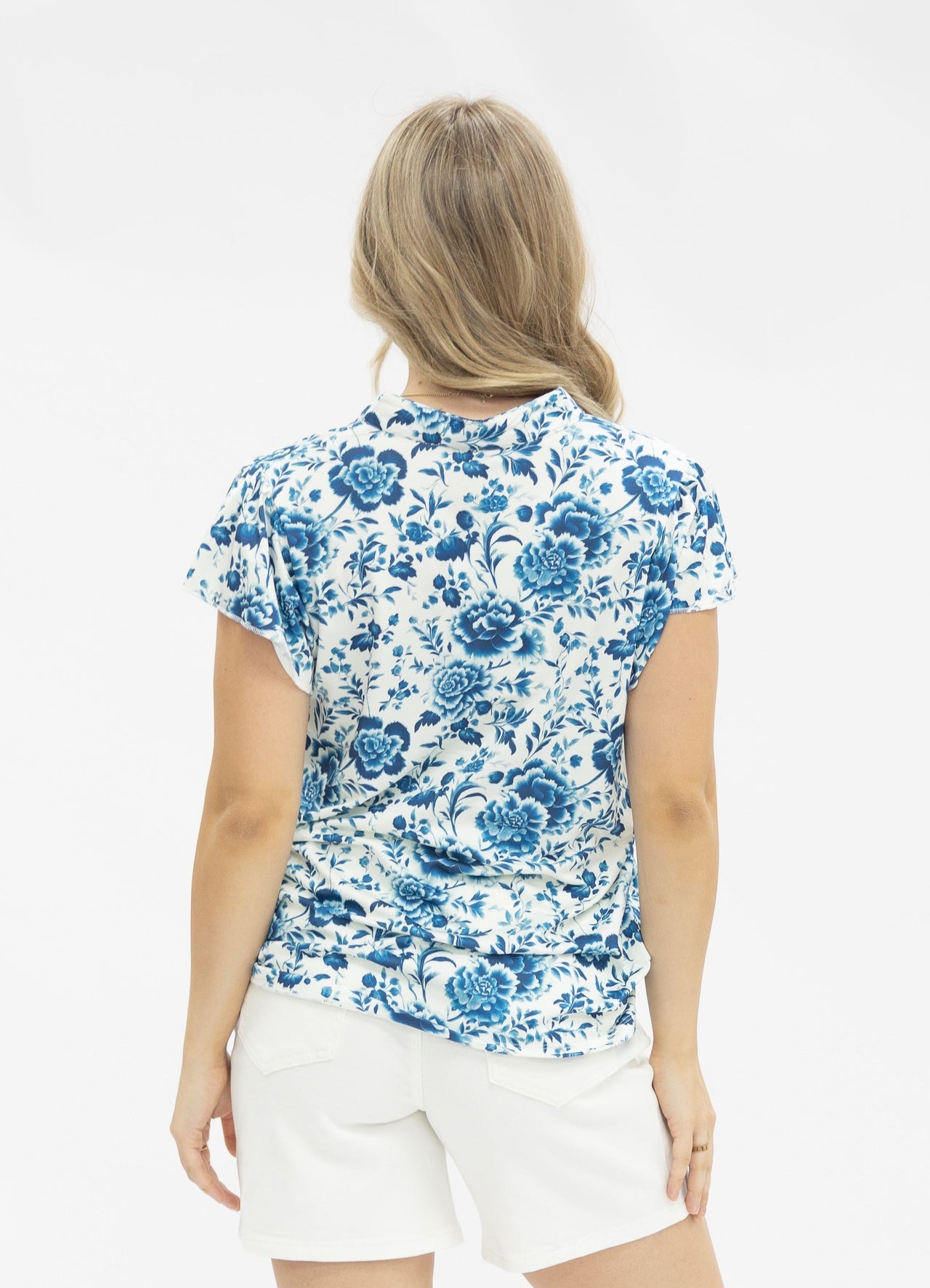 The Nicole V-Neck Top, Floral