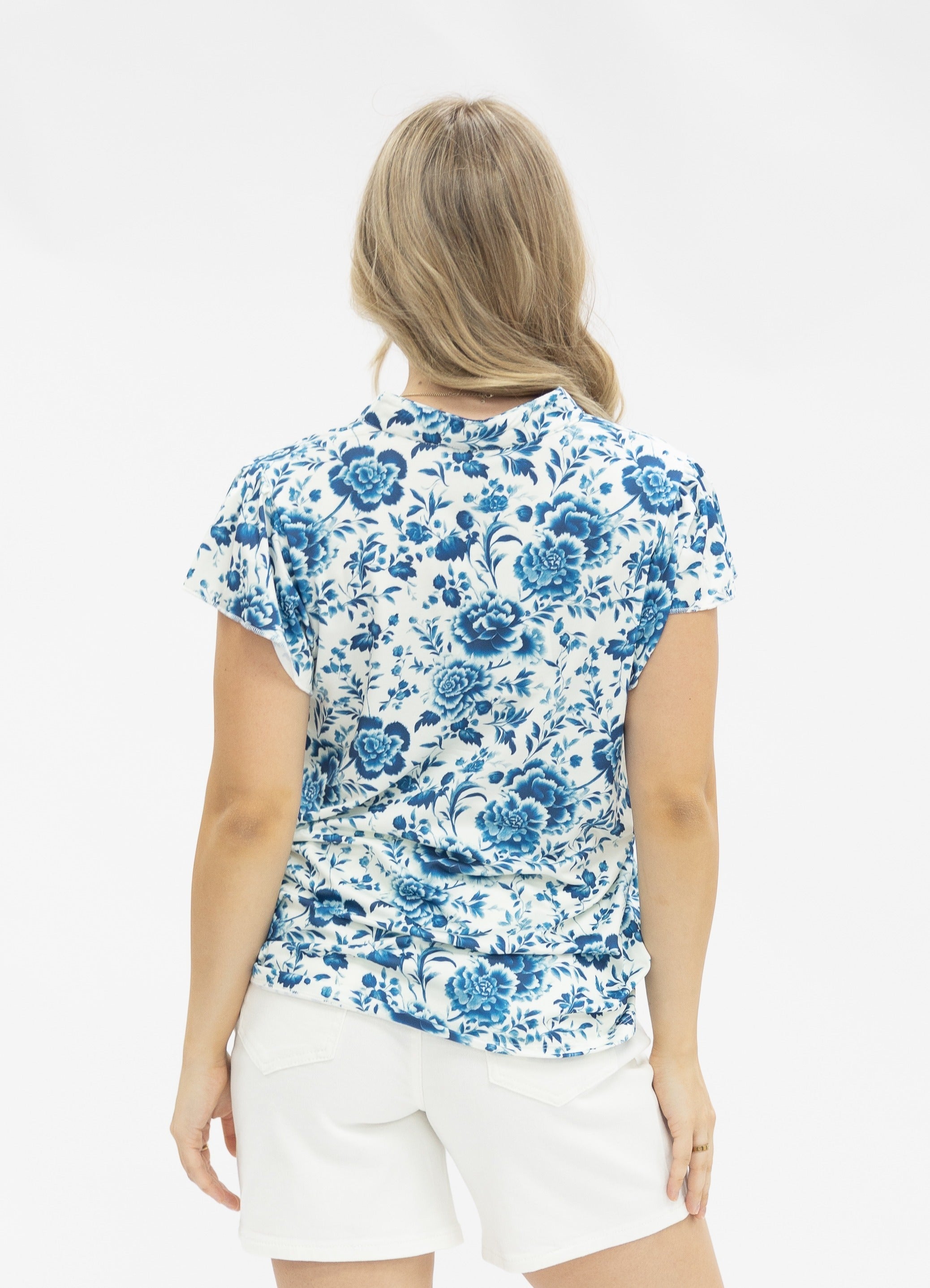The Nicole V-Neck Top, Floral