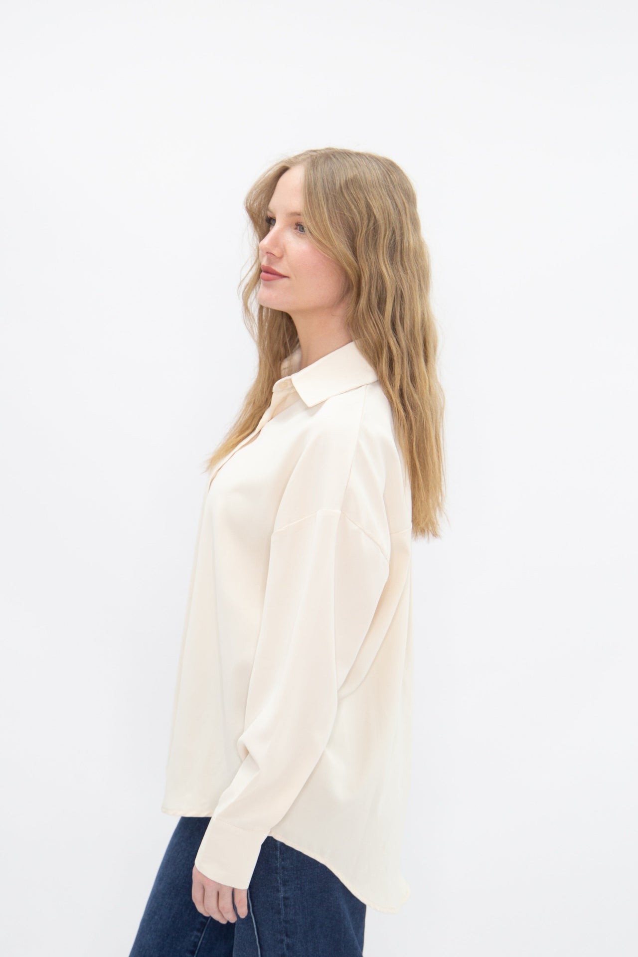 Kathryn Classic Button-Up, Ivory