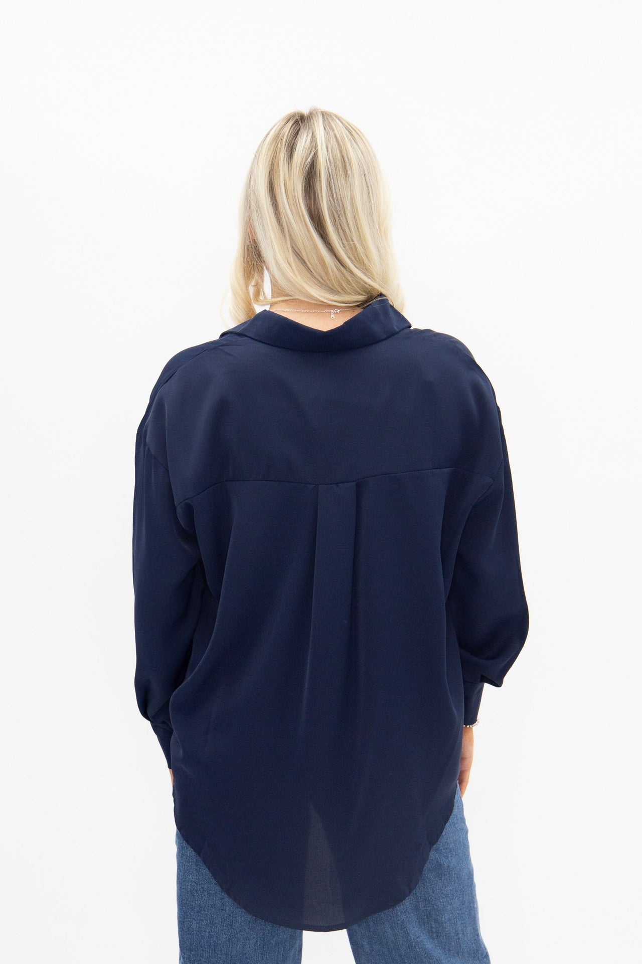 Kathryn Classic Button-Up, Navy