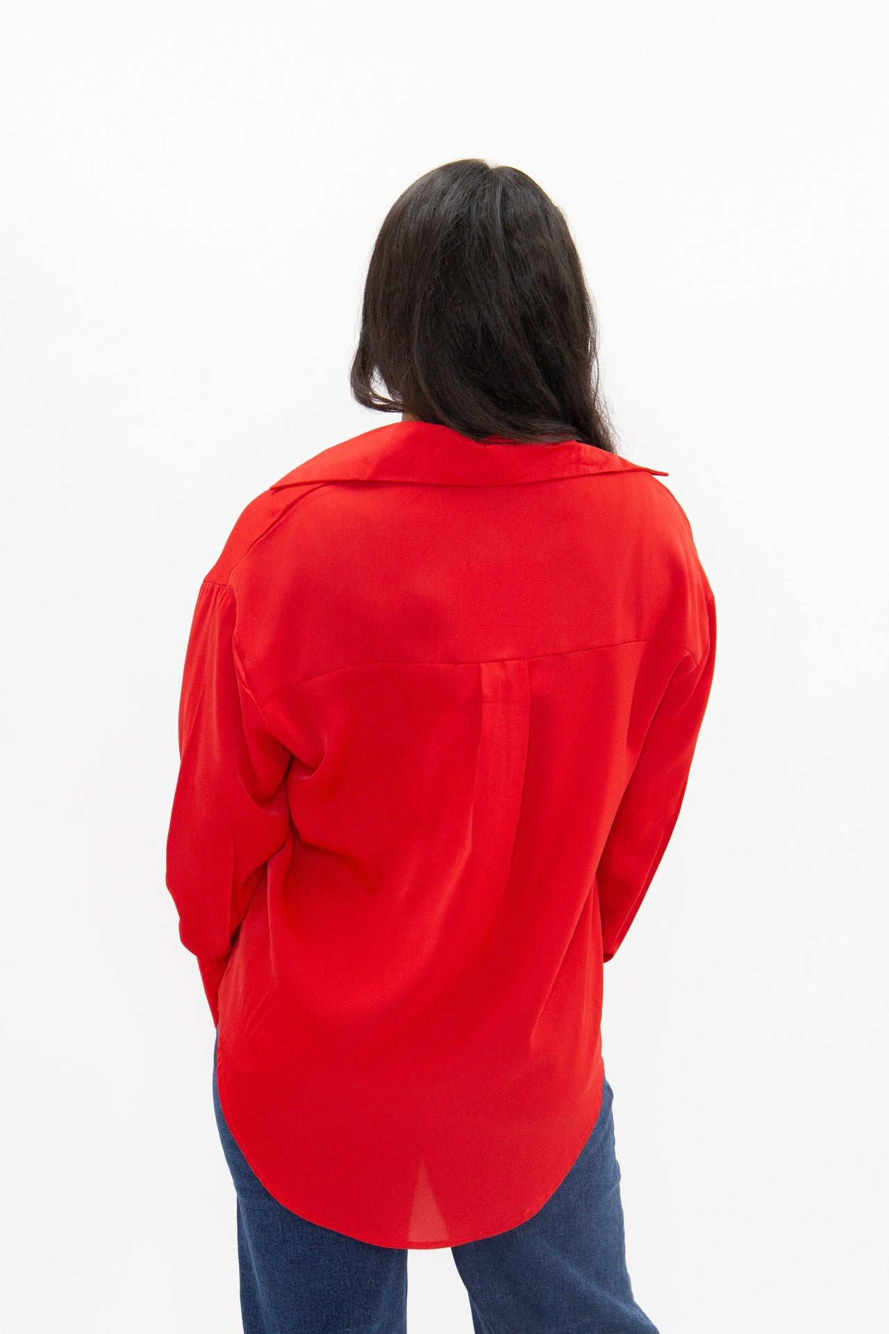 Kathryn Classic Button-Up, Dark Red