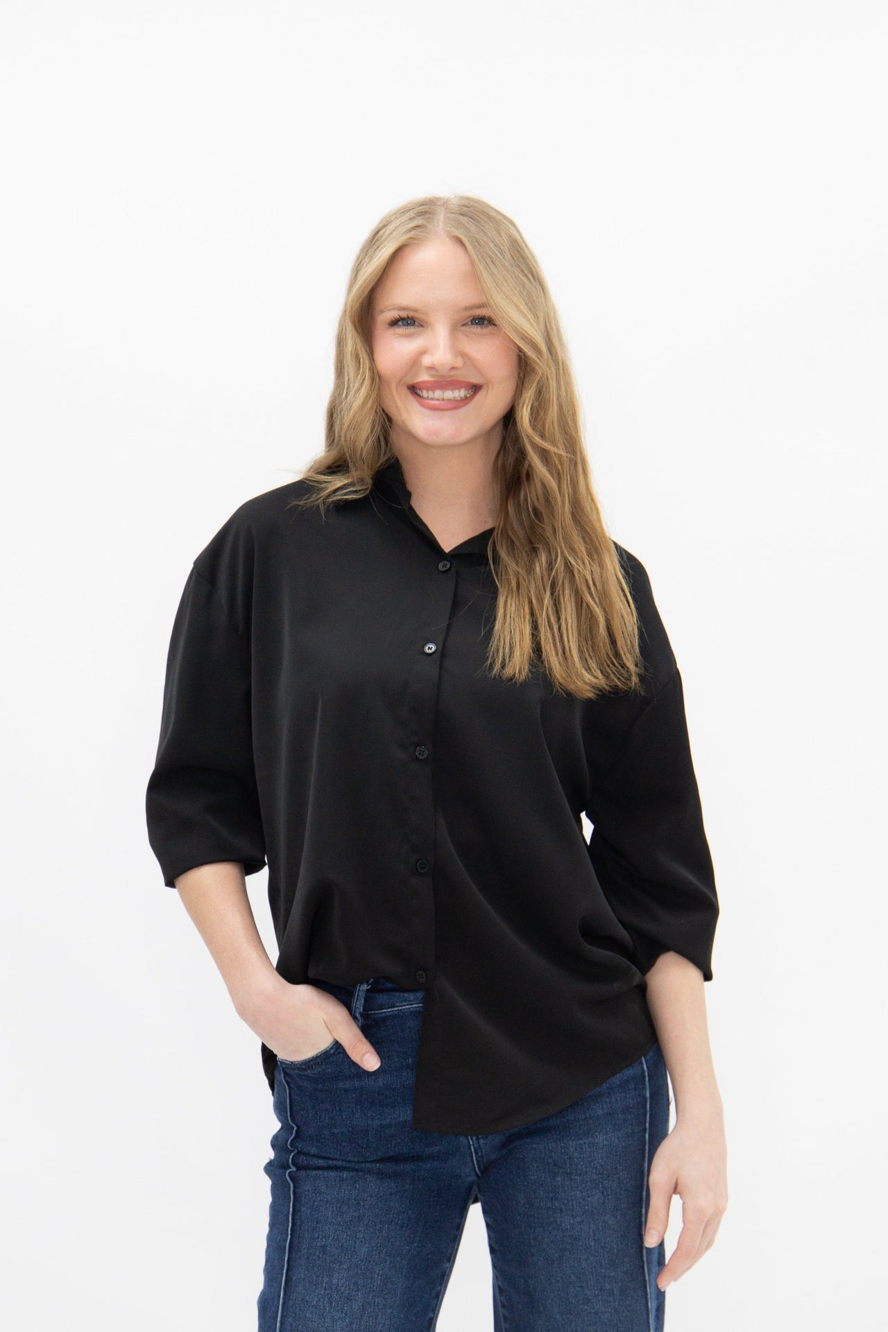 Kathryn Button-Up, Black