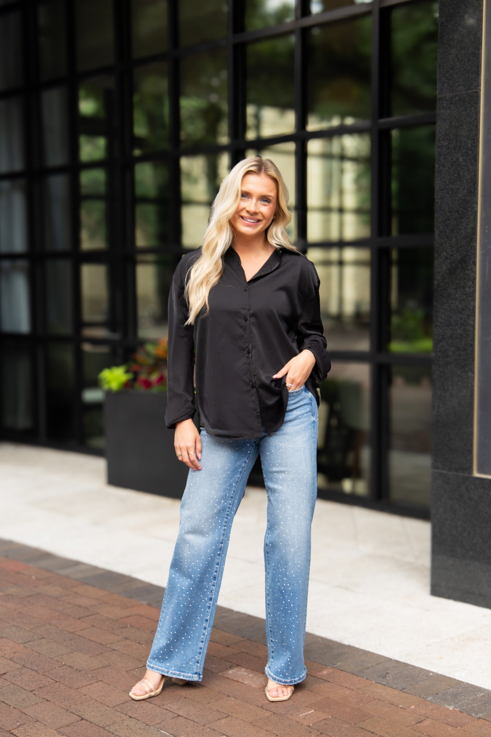 Kathryn Button-Up, Black