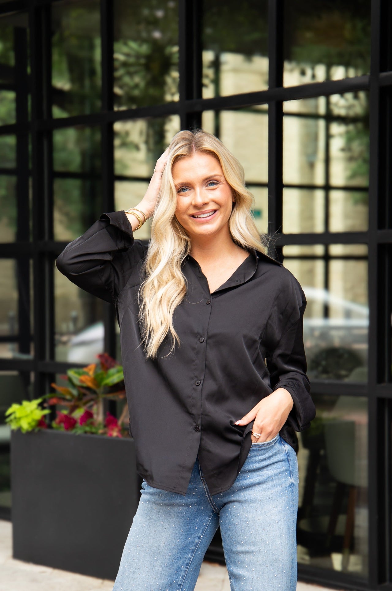 Kathryn Button-Up, Black
