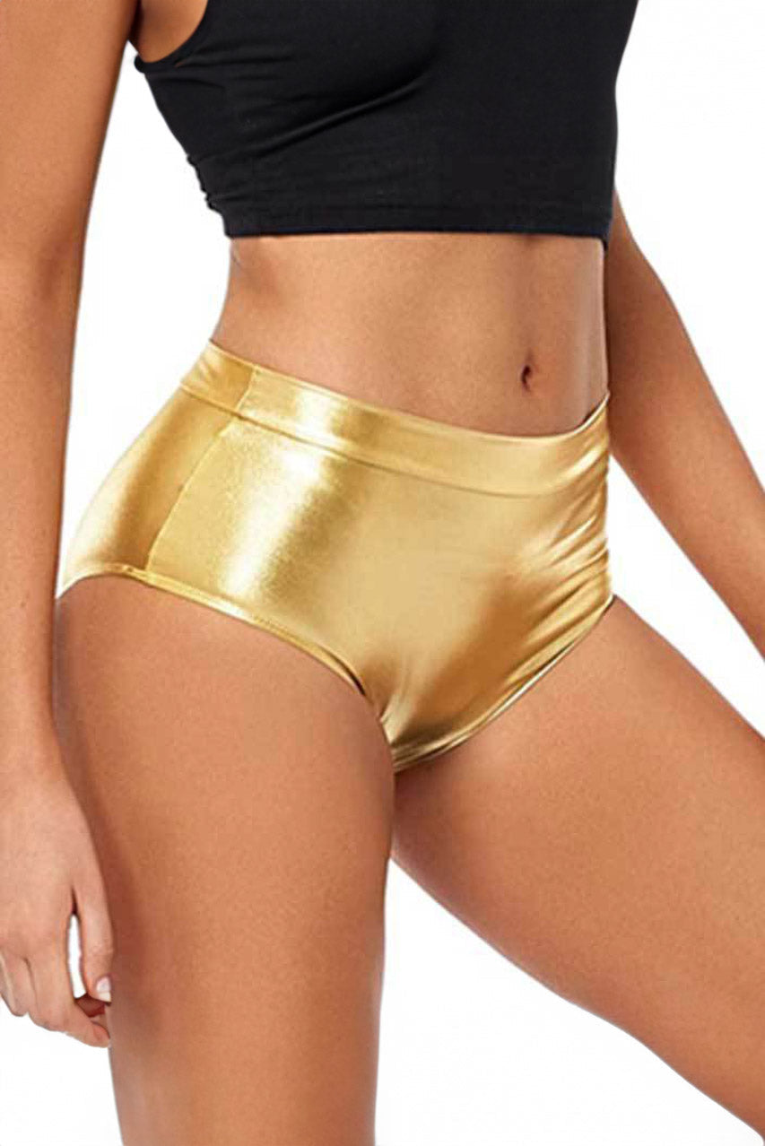 High Waisted Wet Look Panty