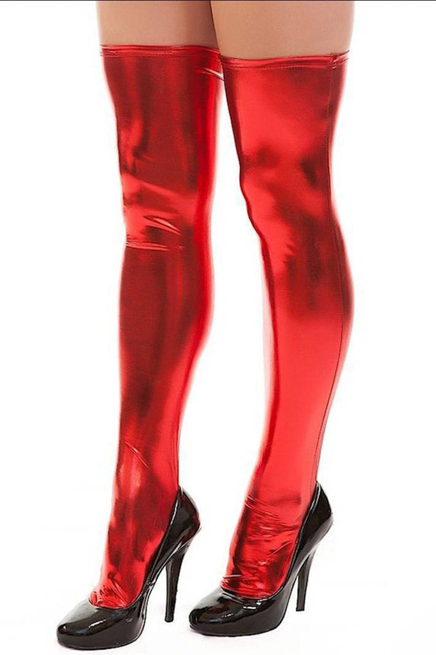 Wet Look Thigh Highs