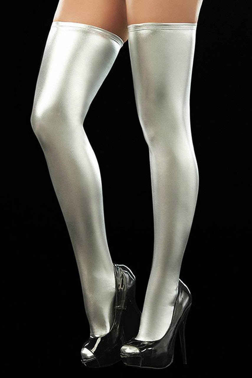 Wet Look Thigh Highs