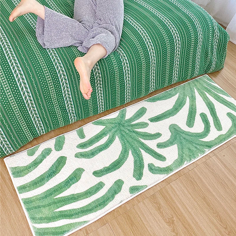 VIKAMA Ins Style Cashmere Long Strip Rug Comfort Cooling Bedroom Bed Blanket Bay Window Blanket Cloakroom Carpet Home Decor