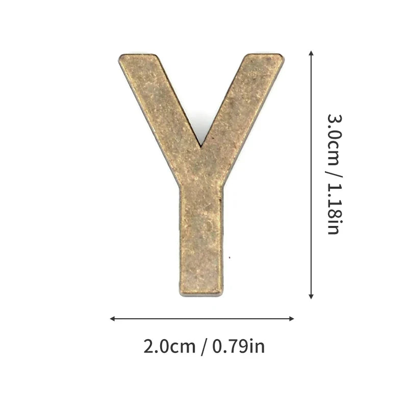 Metal Self Adhesive House Number English Alphabet Letters for Apartment Room Door Plate Table Mailbox Number Stickers 3*2cm