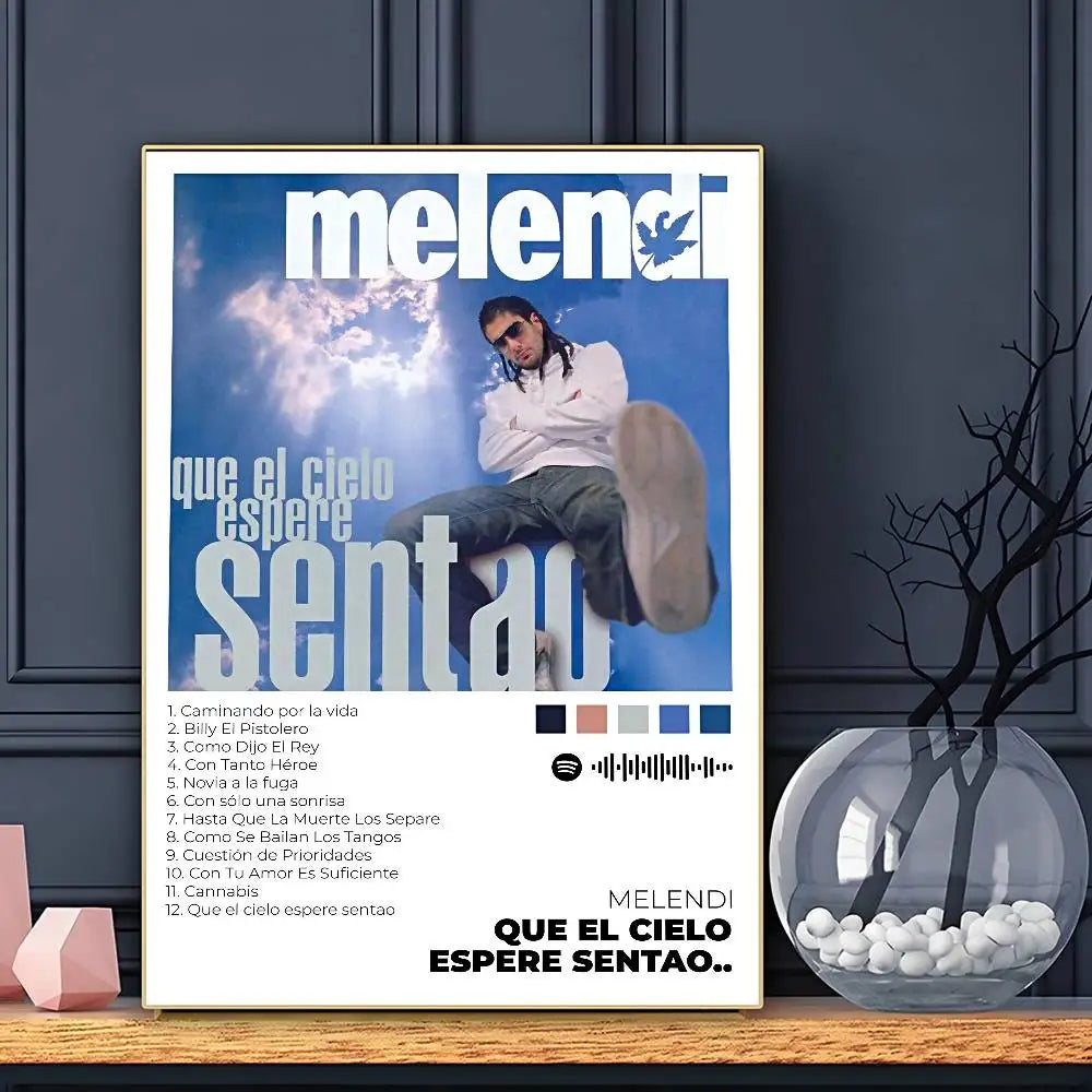 Singer Melendi Poster Sticky Wall Art Printing Waterproof Home Living Bed Room Bar Aesthetic Decor